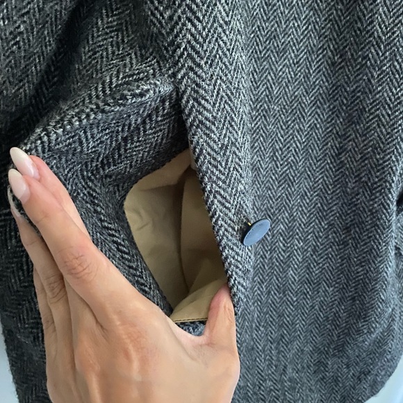 Rag & Bone Harris Tweed Peacoat Toggle and Hoodie Wool Coat Size 6 - Picture 6 of 10
